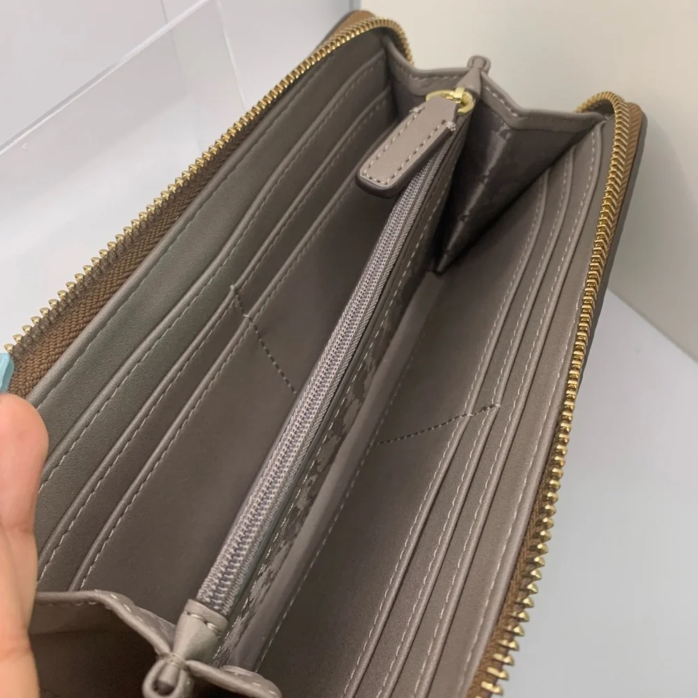 Karl Lagerfeld Paris Maybelle SLG Zip Brown Wallet - Picture 12 of 17